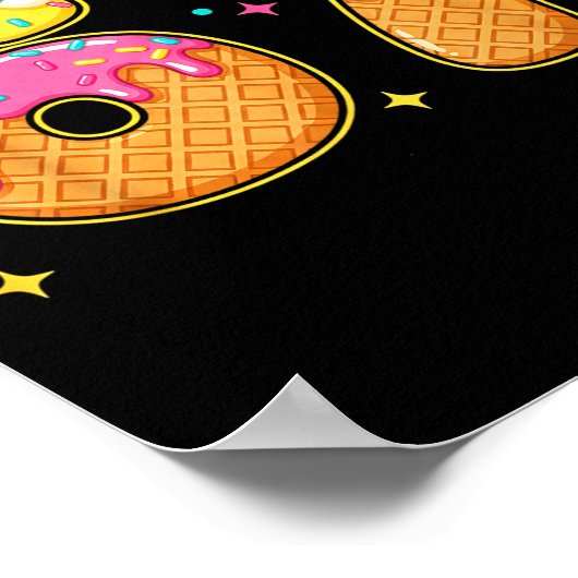 67 Ice Cream Drip Meme Six Seven Gen Alpha Slang  ポスター (角)