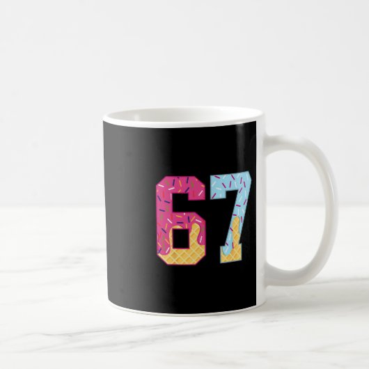 67 Ice Cream Drip Meme Six Seven Gen Alpha Slang 1 コーヒーマグカップ (右)
