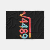 67 Ice Cream Drip Meme Square Root 4489  フリースブランケット (正面(横))