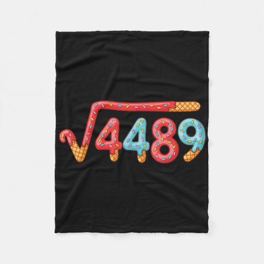 67 Ice Cream Drip Meme Square Root 4489  フリースブランケット (正面)