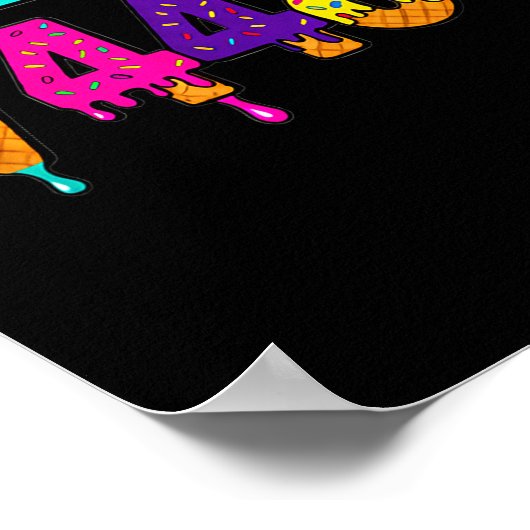 67 Ice Cream Drip Meme Square Root 4489 Slang Math ポスター (角)