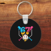 67 Ice Cream Drip Sell Meme Six Seven Gen Alpha Sl キーホルダー (正面)
