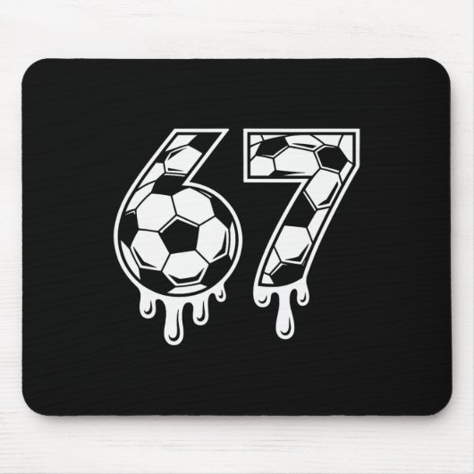 67 Ice Cream Drip Soccer Gen Alpha Six Seven Meme マウスパッド (正面)
