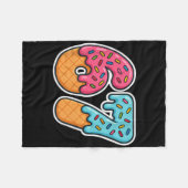 67 Ice Cream Meme Drip Six Seven Slang Gen Alpha  フリースブランケット (正面(横))