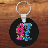 67 Ice Cream Meme Six Seven  キーホルダー (正面)