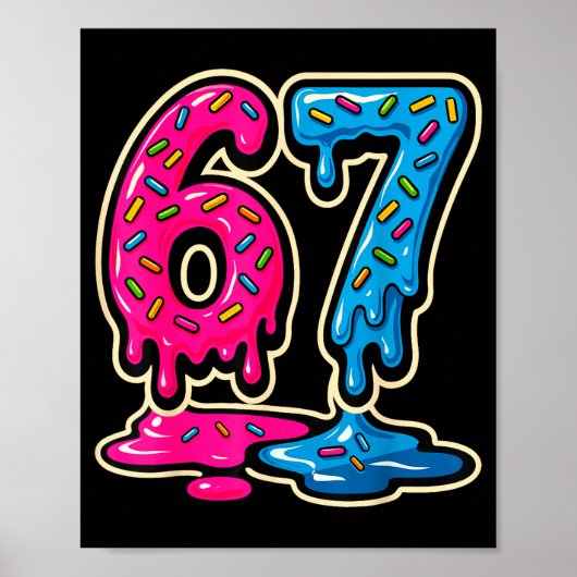 67 Ice Cream Meme Six Seven  ポスター (正面)