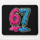 67 Ice Cream Meme Six Seven  マウスパッド (正面)