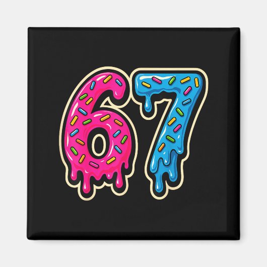 67 Ice Cream Meme Six Seven  マグネット (正面)