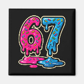 67 Ice Cream Meme Six Seven  マグネット (正面)