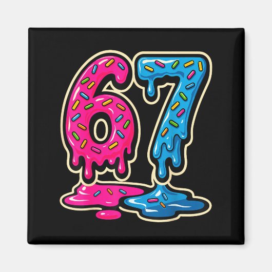 67 Ice Cream Meme Six Seven  マグネット (正面)