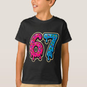 67 Ice Cream Meme Six Seven  Tシャツ (正面)