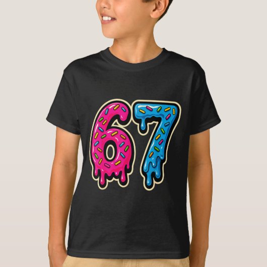 67 Ice Cream Meme Six Seven  Tシャツ (正面)