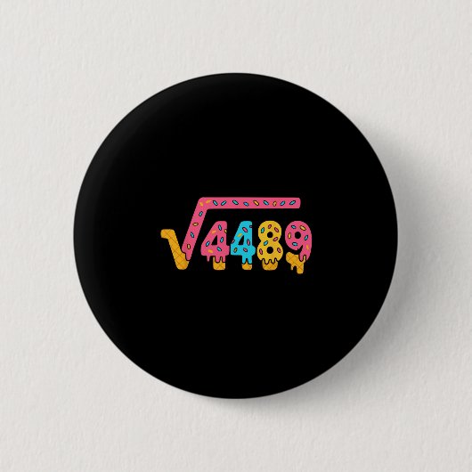 67 Ice Cream Meme Square Root 4489 Slang Math Teac 缶バッジ (正面)