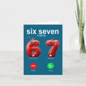 67 Is Calling Funny Meme 67 Accept Silly Six Seven カード (正面)