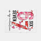67 Is My Valentine Funny Six Seven Meme Valentine フリースブランケット (正面(横))