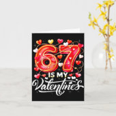 67 Is My Valentine Hearts Six Seven Meme Funny Say カード (黄色い花)