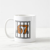 67 Is Not Allowed Six Seven Bynned By Teacher Funn コーヒーマグカップ (左)