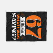 67 Is The New What I Was Saying Funny 67th Birthda フリースブランケット (正面(横))