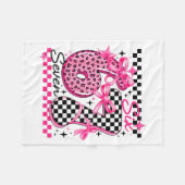 67 Leopard Checkered Six Seven Meme 6-7 Teachers  フリースブランケット (正面(横))