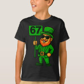 67 Leprechaun Six Seven Gen Meme Lucky Vibes St Pa Tシャツ (正面)