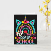 67 Magical Days Of School Meme Funny Student Teach カード (黄色い花)