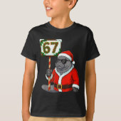 67 Manatee Christmas Six Seven Meme Brainrot Manat Tシャツ (正面)