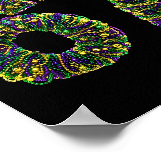 67 Mardi Gras Beads Mask Six Seven Meme 6 7 Carniv ポスター (角)