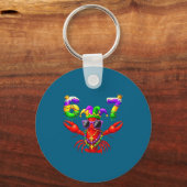 67 Mardi Gras Crawfish Beads Six Seven Carnival Bo キーホルダー (正面)