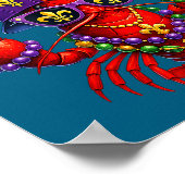 67 Mardi Gras Crawfish Beads Six Seven Carnival Bo ポスター (角)