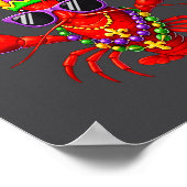 67 Mardi Gras Crawfish Beads Six Seven Carnival Bo ポスター (角)