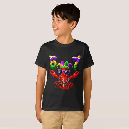 67 Mardi Gras Crawfish Beads Six Seven Carnival Bo Tシャツ (正面フル)