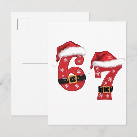 67 Mason Let's Get Sandy Christmas 67 Meme Funny 案内ポストカード (正面/裏面)