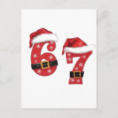 67 Mason Let's Get Sandy Christmas 67 Meme Funny 案内ポストカード (正面)