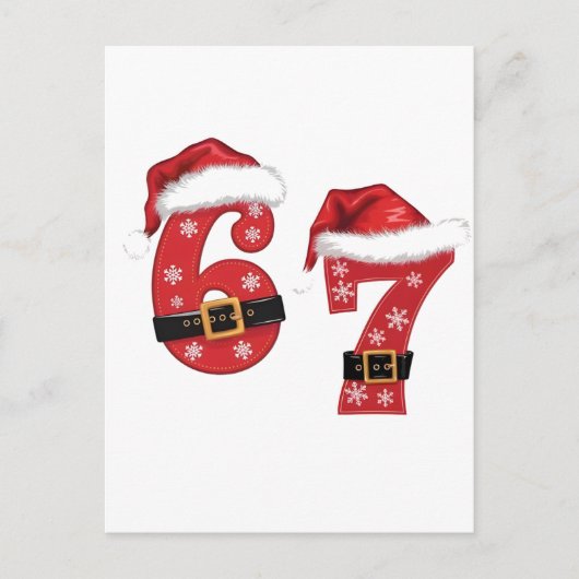 67 Mason Let's Get Sandy Christmas 67 Meme Funny 案内ポストカード (正面)