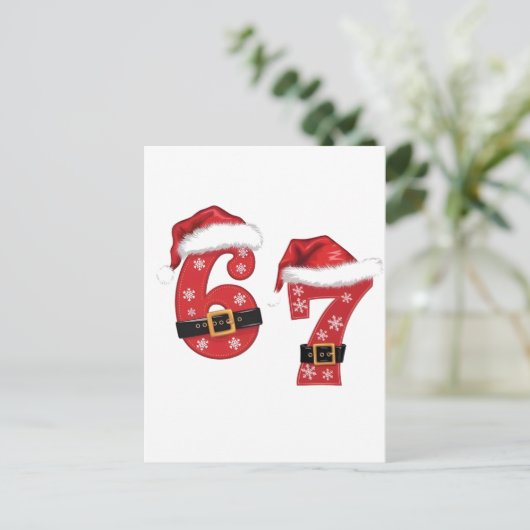 67 Mason Let's Get Sandy Christmas 67 Meme Funny 案内ポストカード (スタンド正面)