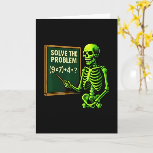 67 Math Halloween Skeleton Meme For Teachers And S カード (黄色い花)