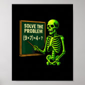 67 Math Halloween Skeleton Meme For Teachers And S ポスター (正面)
