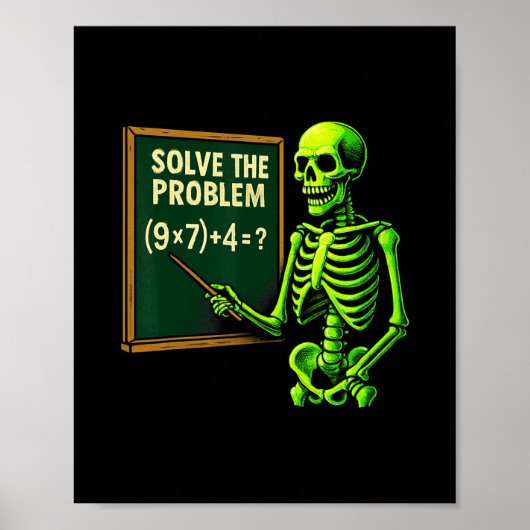 67 Math Halloween Skeleton Meme For Teachers And S ポスター (正面)