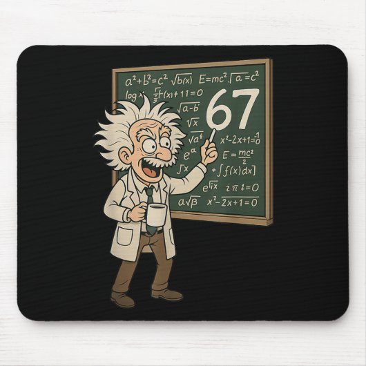 67 Math Meme Funny Professor Genius Chalkboard  マウスパッド (正面)