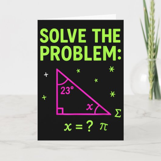 67 Math Meme Solve The Problem Funny Teachers Stud カード (正面)