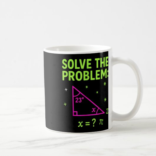 67 Math Meme Solve The Problem Funny Teachers Stud コーヒーマグカップ (右)