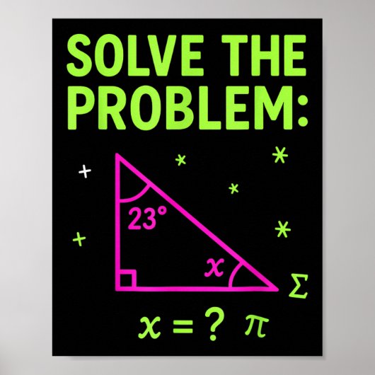 67 Math Meme Solve The Problem Funny Teachers Stud ポスター (正面)