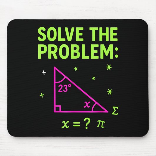 67 Math Meme Solve The Problem Funny Teachers Stud マウスパッド (正面)