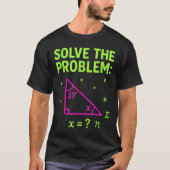 67 Math Meme Solve The Problem Funny Teachers Stud Tシャツ (正面)