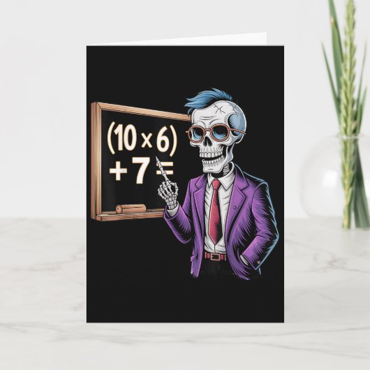 67 Math Teacher Meme Brainrot Six Seven Halloween  カード (正面)