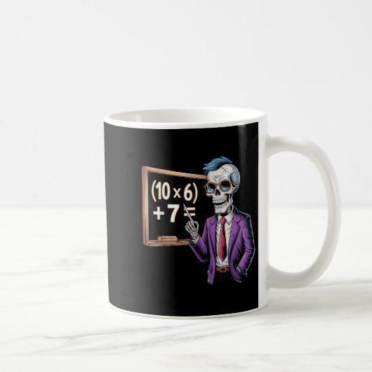 67 Math Teacher Meme Brainrot Six Seven Halloween コーヒーマグカップ (右)