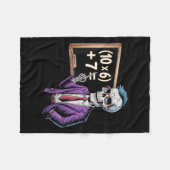 67 Math Teacher Meme Brainrot Six Seven Halloween フリースブランケット (正面(横))