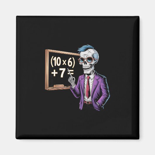 67 Math Teacher Meme Brainrot Six Seven Halloween  マグネット (正面)