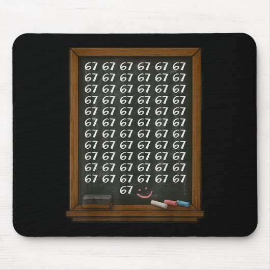 67 Math Teacher Overload Six Seven Brainrot Meme C マウスパッド (正面)