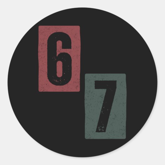 67 Meme 1  ラウンドシール (正面)